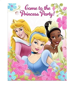 Disney Princess Invitation Card